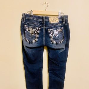 Miss Me 28 Signature Skinny Angel Wing Jeans 😇